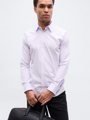 Calvin Klein Slim fit Button Up Shirt in Purple