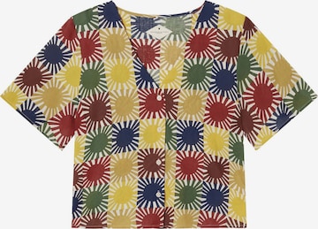 Thinking MU Bluse 'Hemp Libelula' in Gelb: Vorderseite