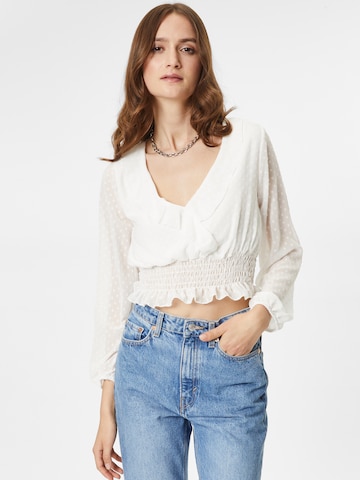 Hailys - Blusa 'Patty' en blanco: frente