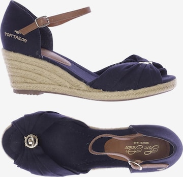 TOM TAILOR Sandals & High-Heeled Sandals in 41 in Blue: front