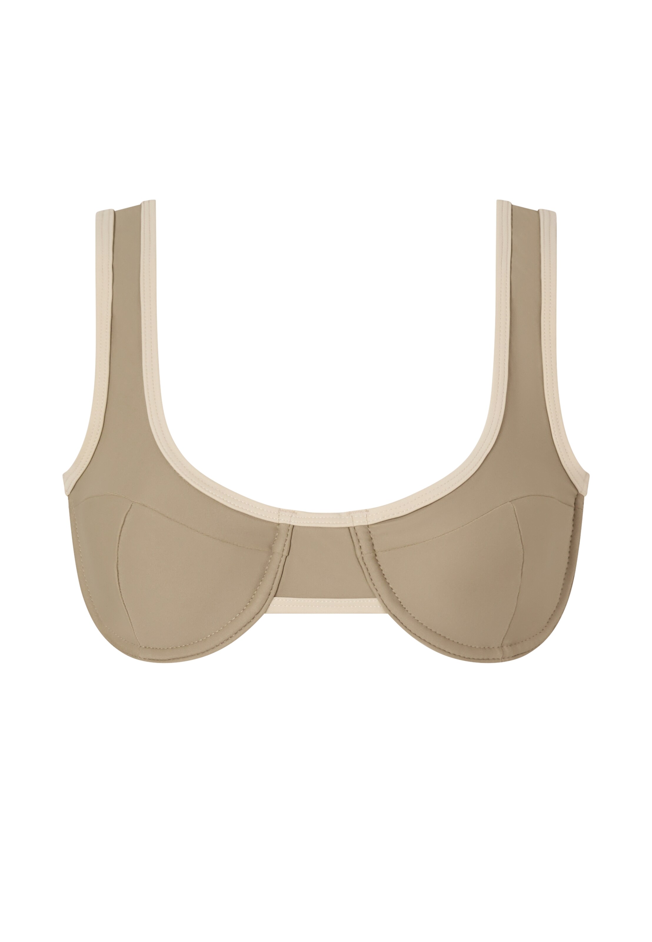 Moda Minx Triangel Bikinitop in Grau: Vorderseite