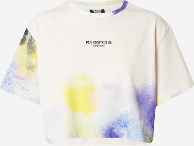 PARI T-Shirt 'SPORTS CLUB' in gelb / dunkelgrün / violettblau / weiß, Produktansicht
