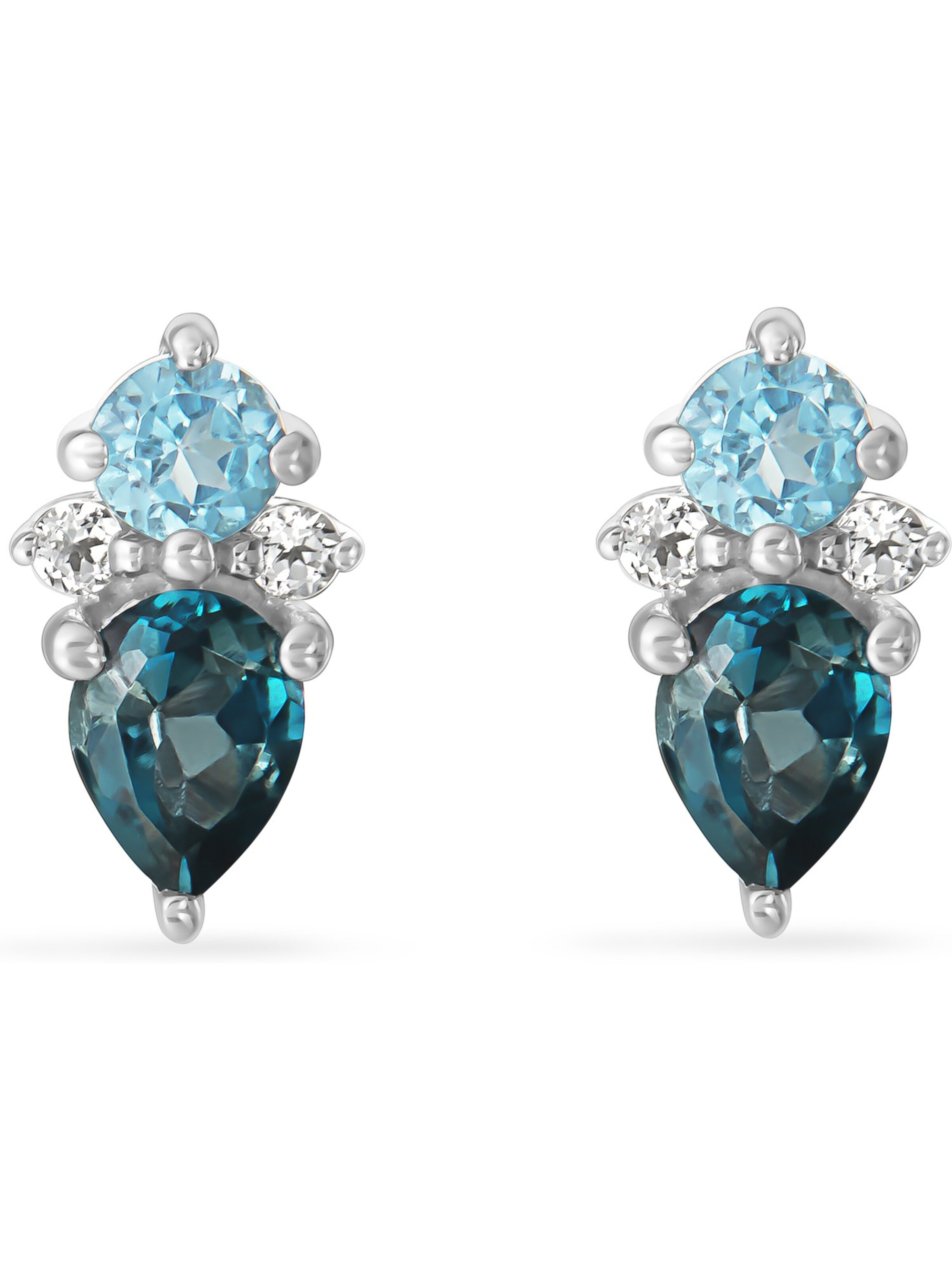 CHRIST Earrings in Blue / Silver, Item view