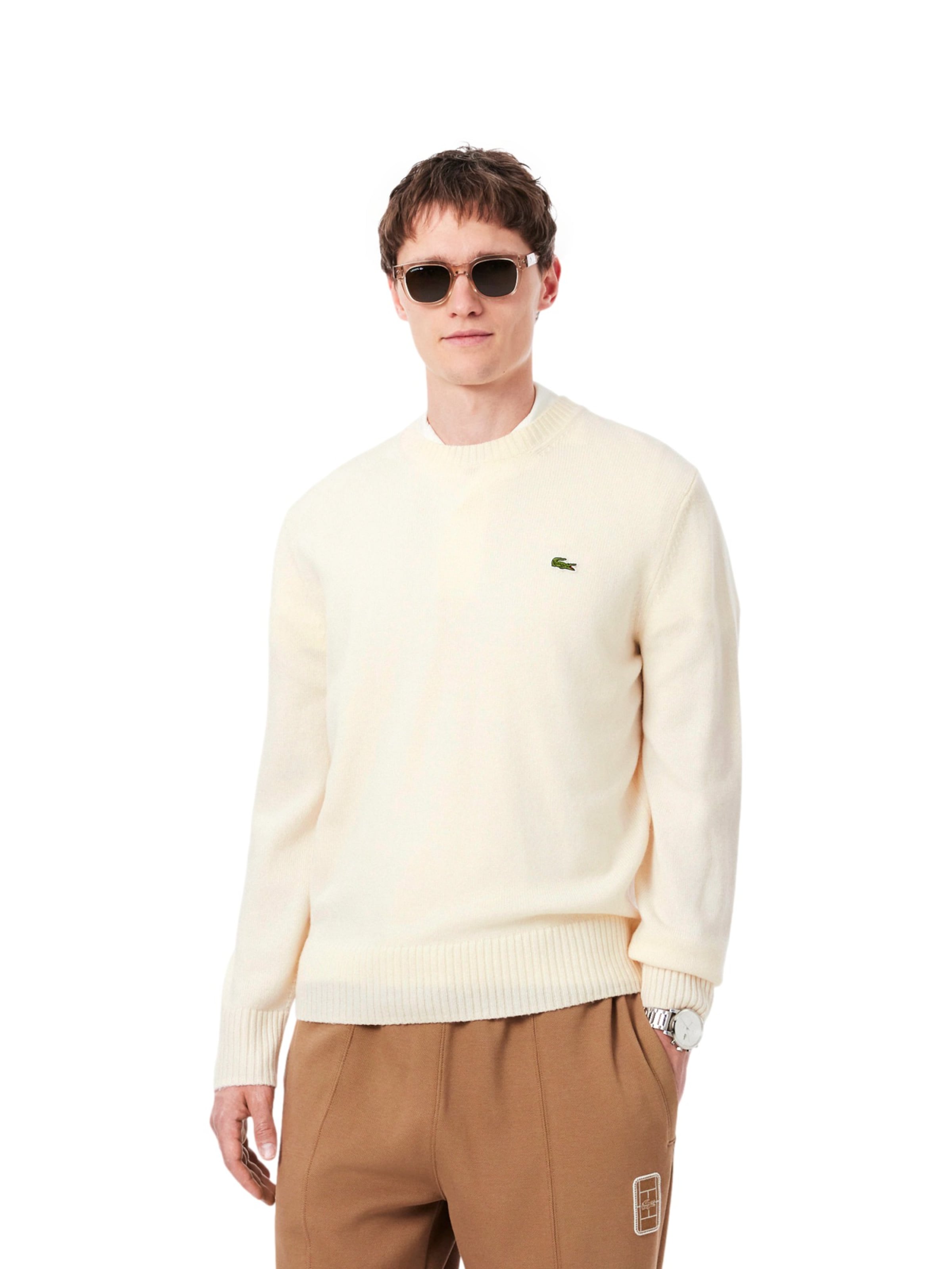 Pullover di LACOSTE in bianco: frontale