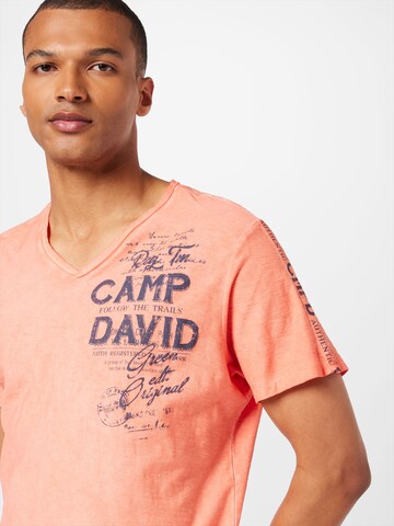 CAMP DAVID Tričko – oranžová