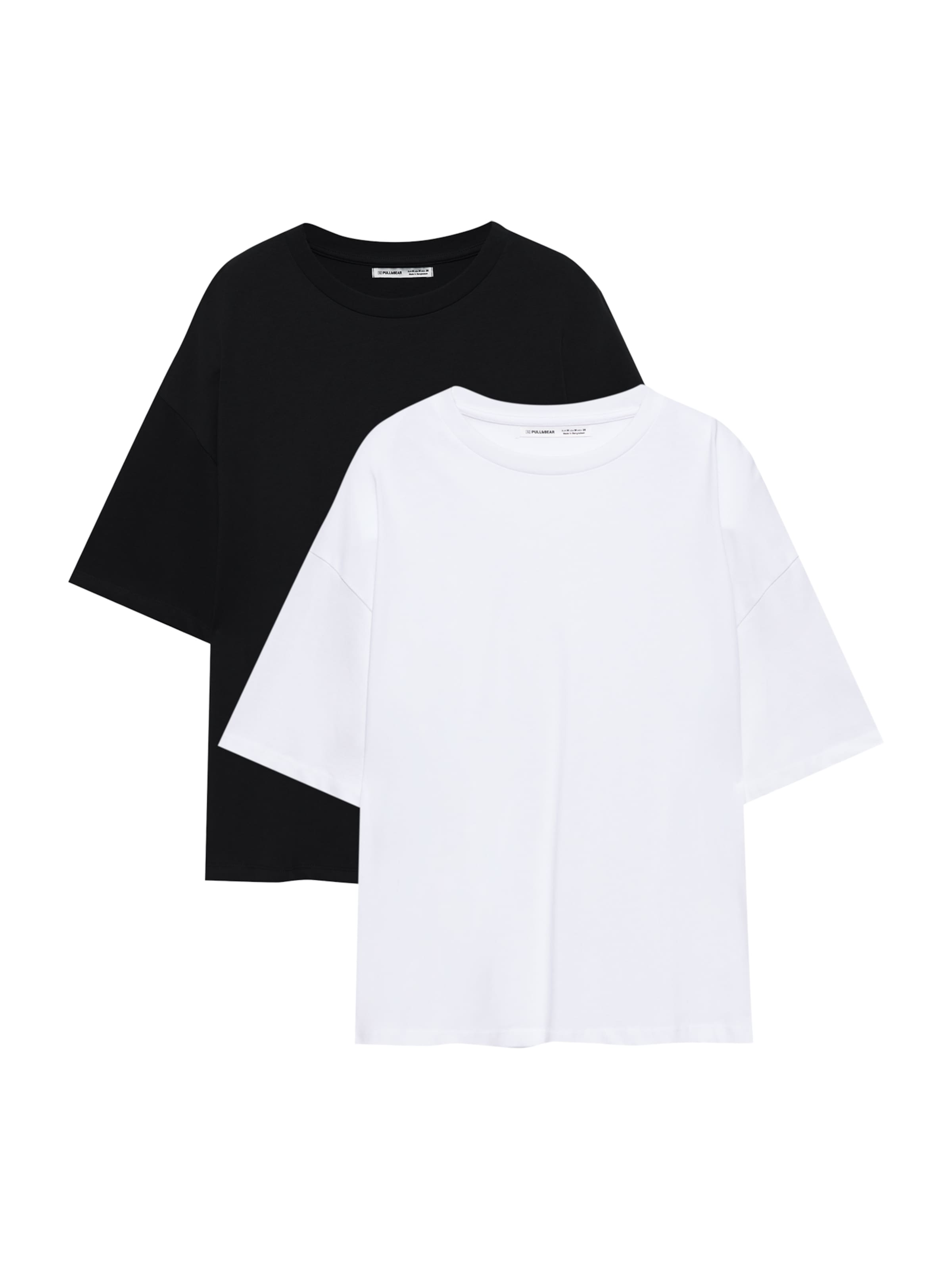 Pull&Bear Oversize t-shirt i svart / vit, Produktvy