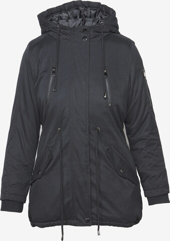 KOROSHI Winter Parka in Black: front