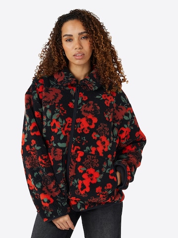 BRAVE SOUL Fleece jas in Zwart: voorkant