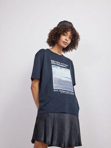 BEARTH Shirt ''BEARTH-Print' Bio-Baumwolle' in Grey