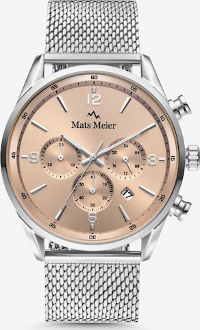 Montre à affichage analogique Mats Meier en argent : devant