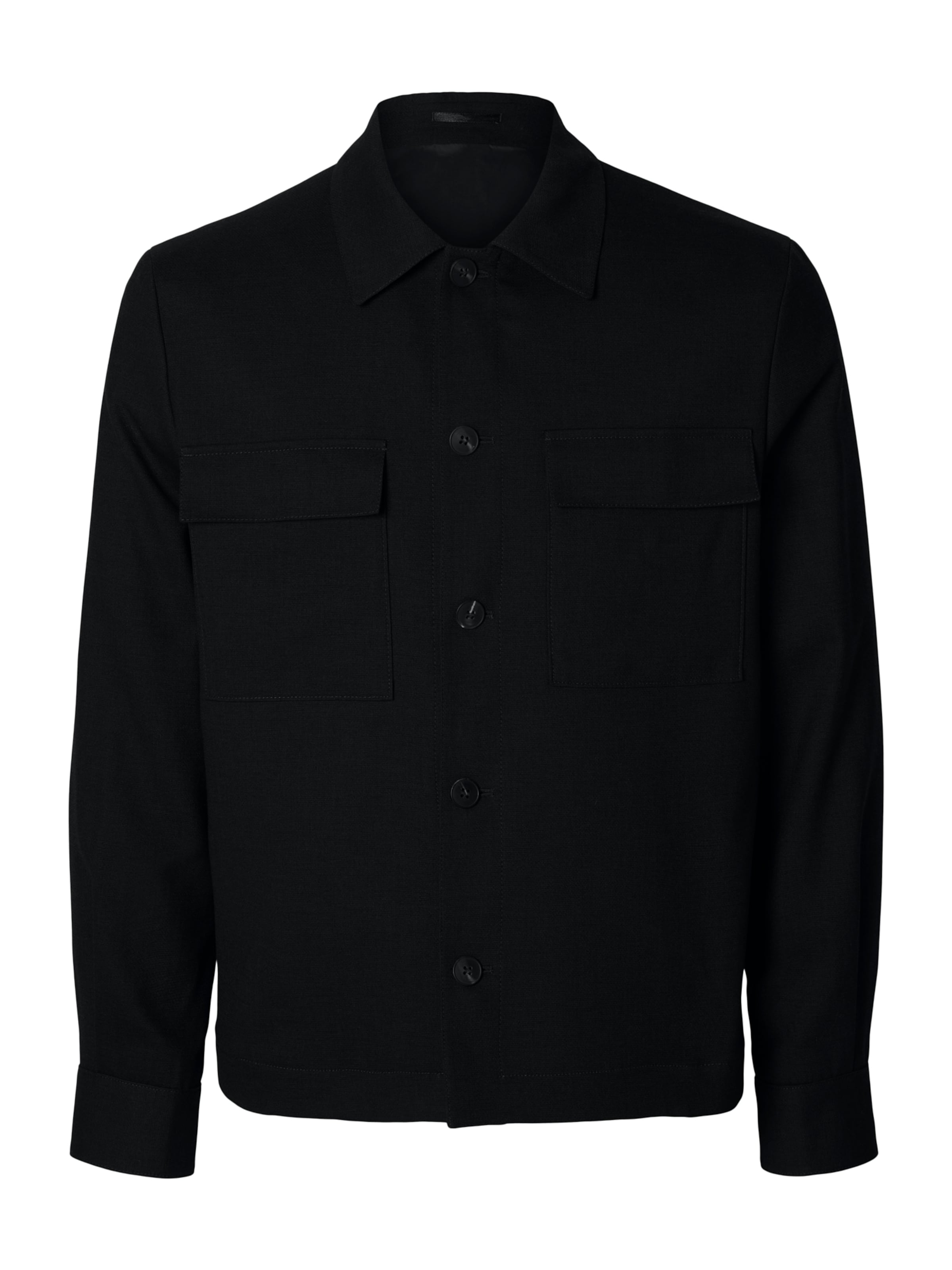 SELECTED - Ajuste regular Chaqueta de entretiempo 'SLH-NEIL' en negro: frente
