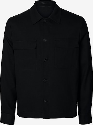 Coupe regular Veste mi-saison 'SLH-NEIL' SELECTED en noir : devant
