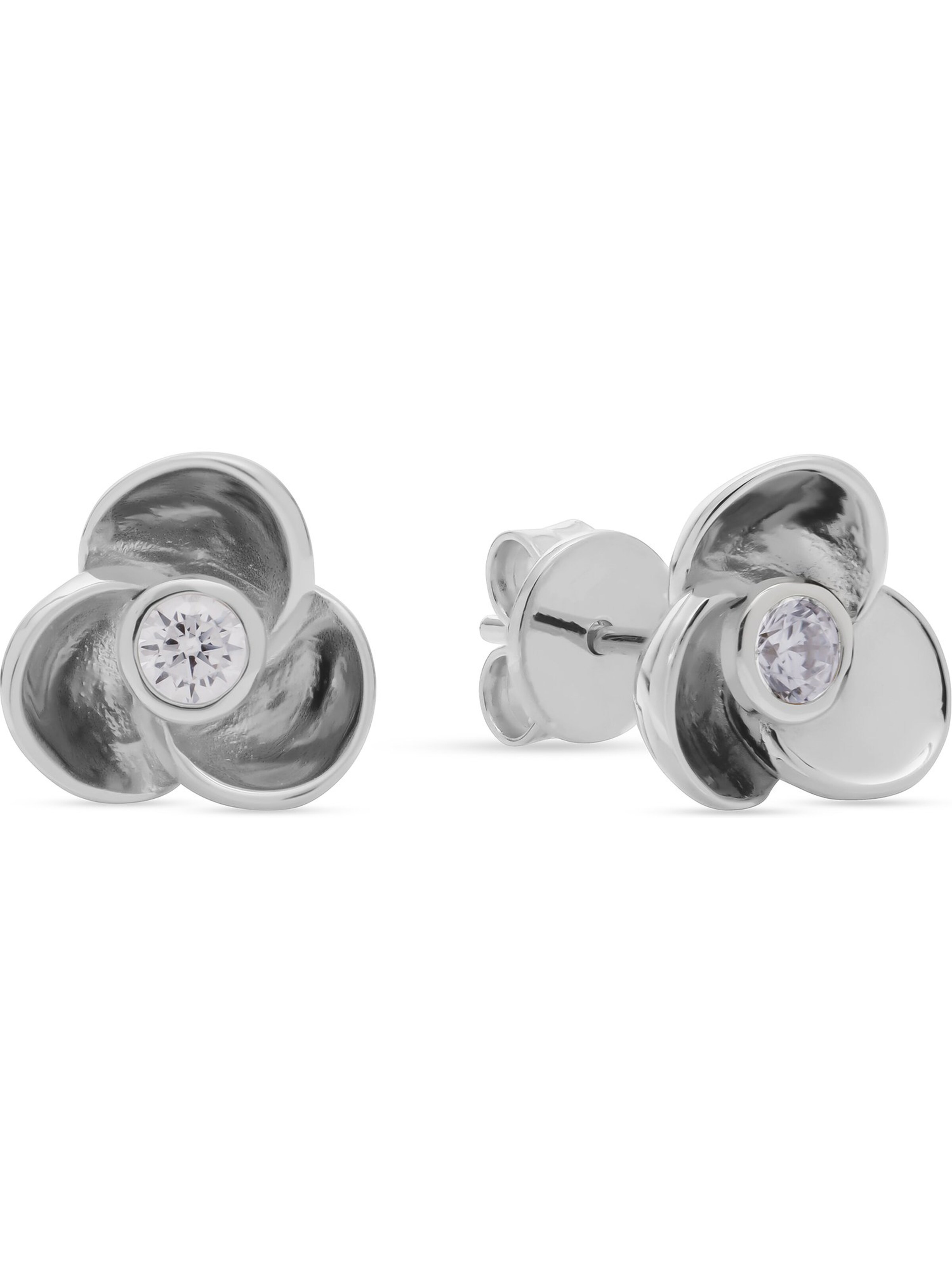 JETTE Earrings in Silver: front