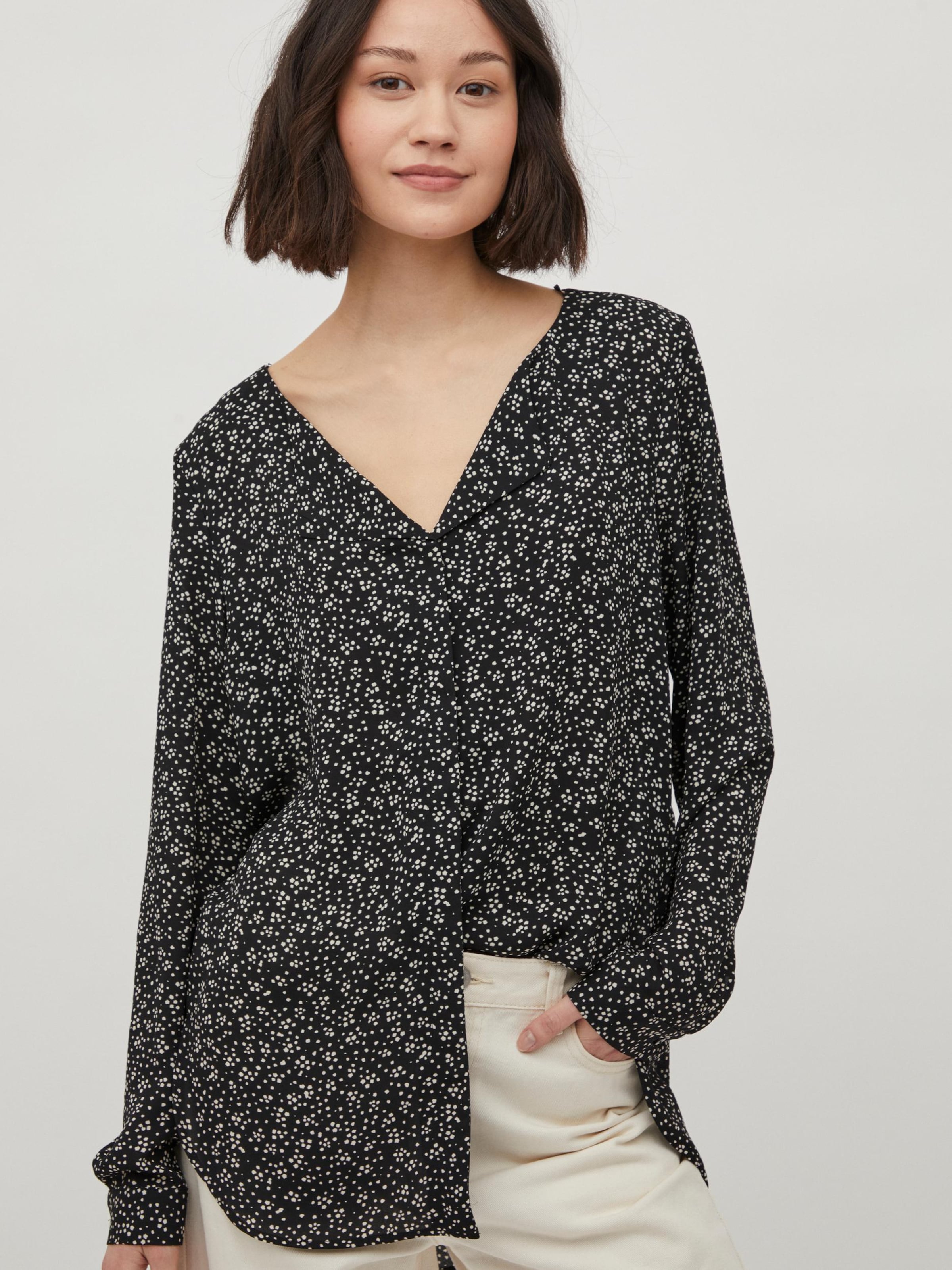 Frauen Große Größen VILA Bluse in Schwarz - MH79365 Frauen Große Größen VILA Bluse in Schwarz - MH79365