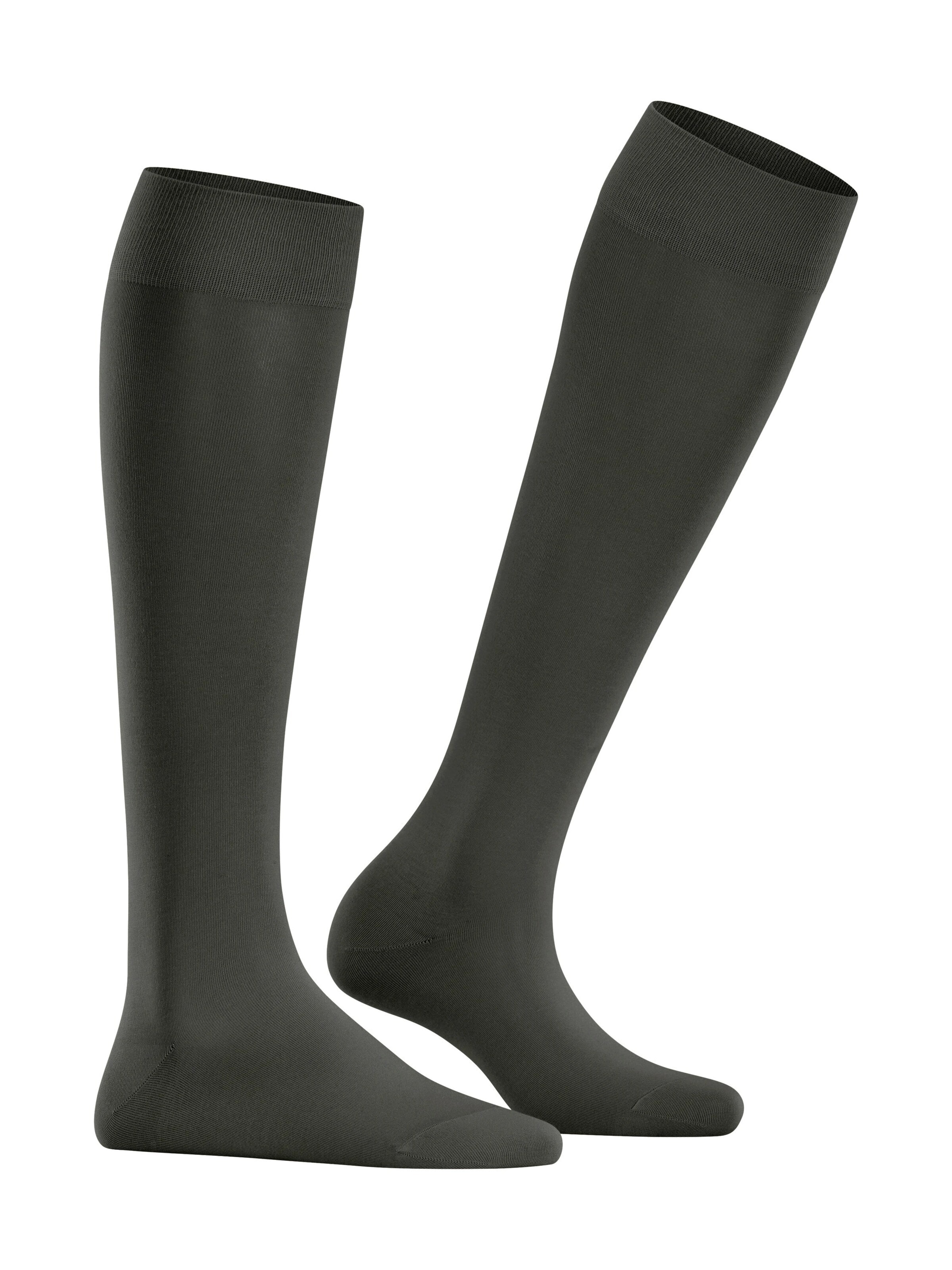 FALKE Knee High Socks 'Cotton Touch' in Green
