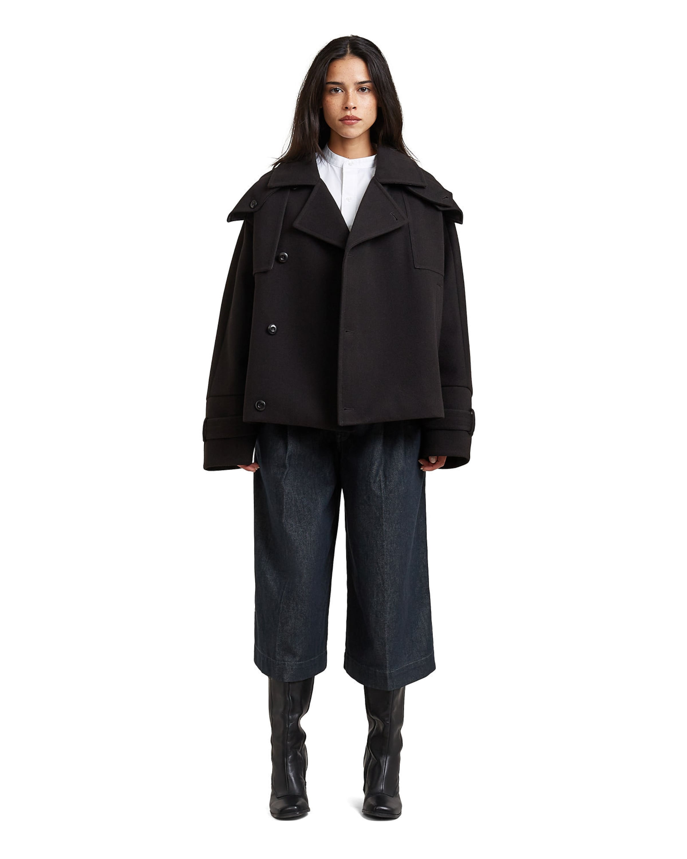 G-STAR Tussenjas '4-Pocket Cape Jacket' in Zwart