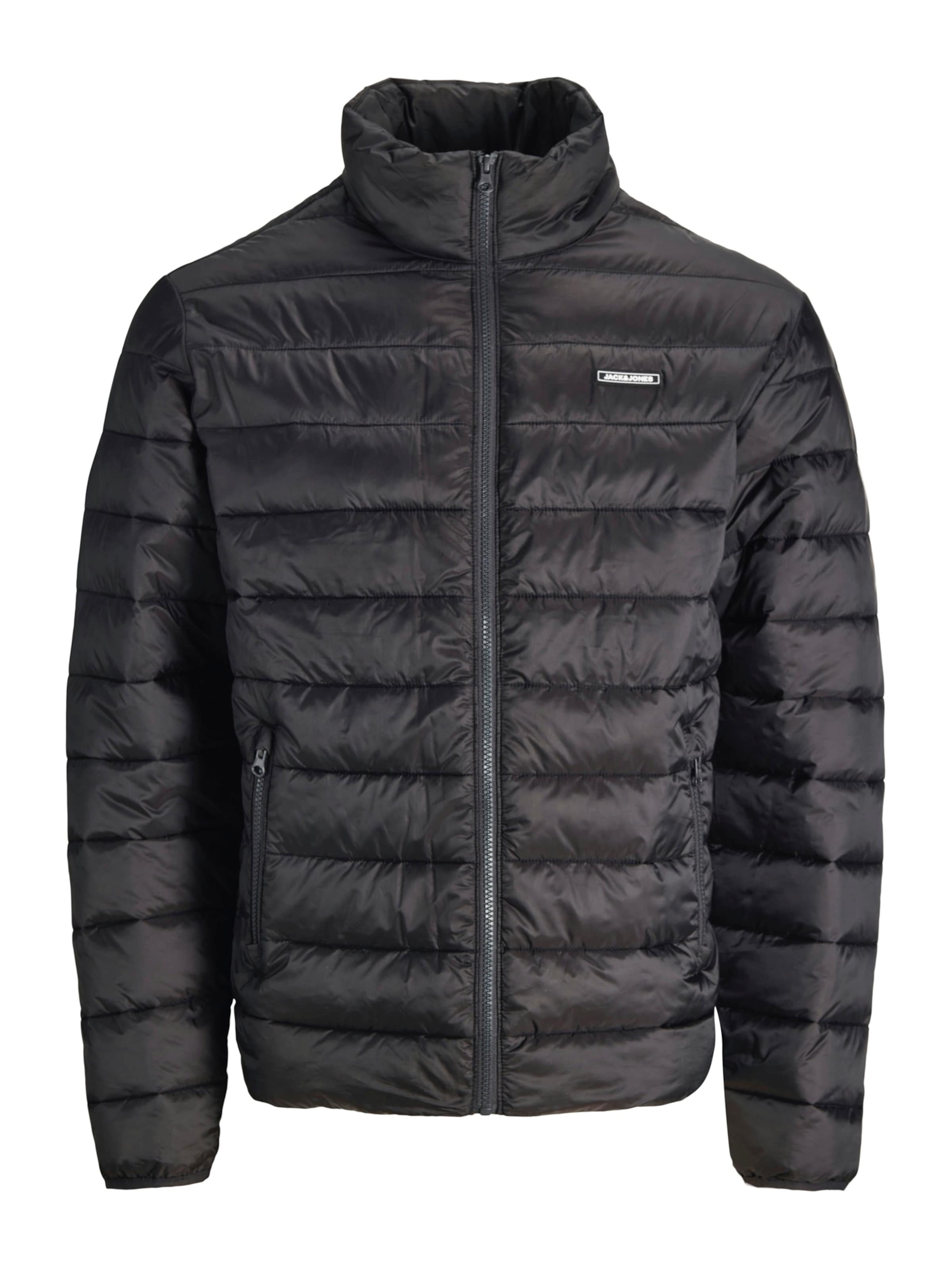 JACK & JONES Φθινοπωρινό και ανοιξιάτικο μπουφάν 'JJLOUIS' σε μαύρο: μπροστά