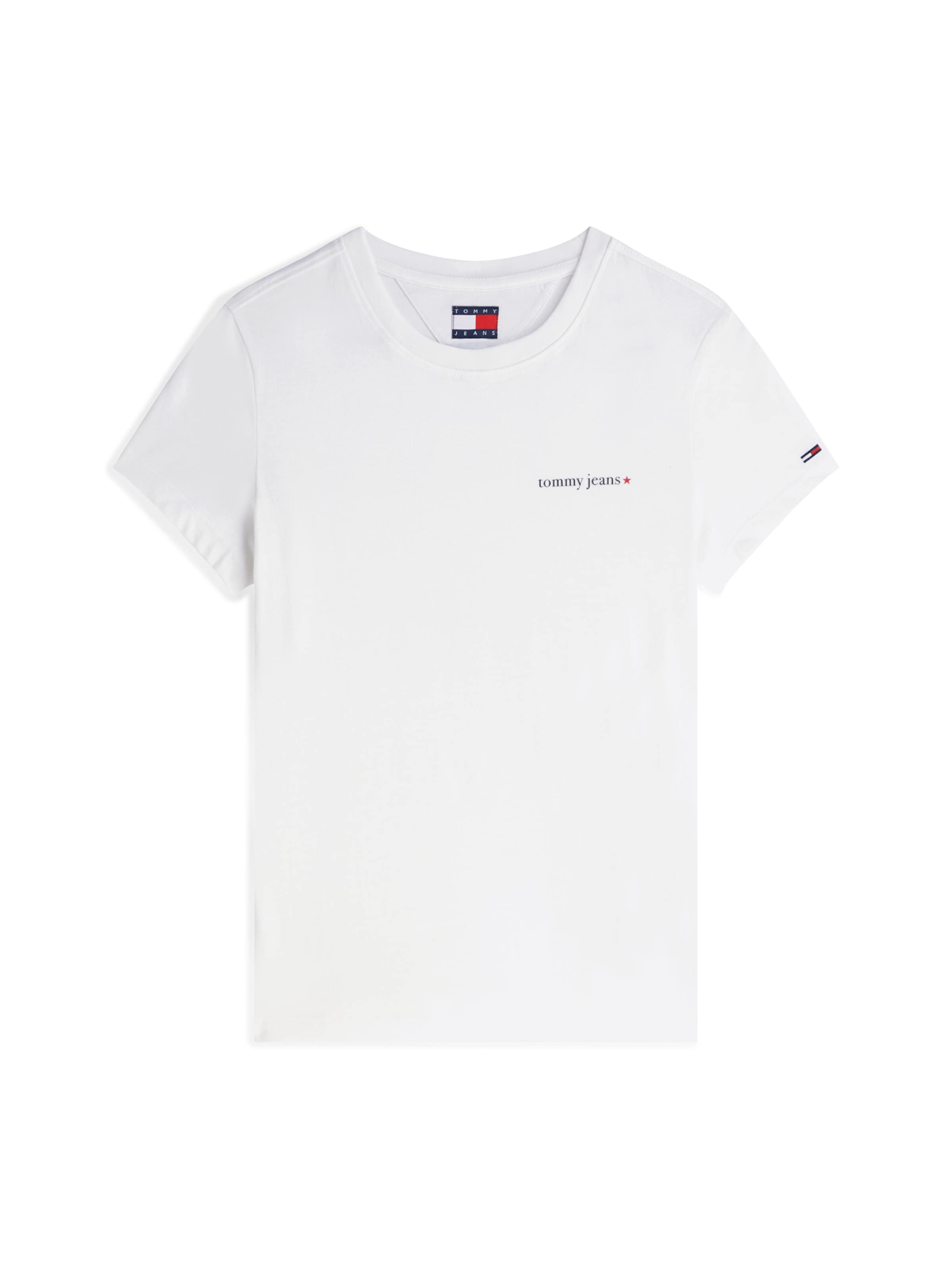 Tommy Jeans Shirts 'ESS' i hvid: forside