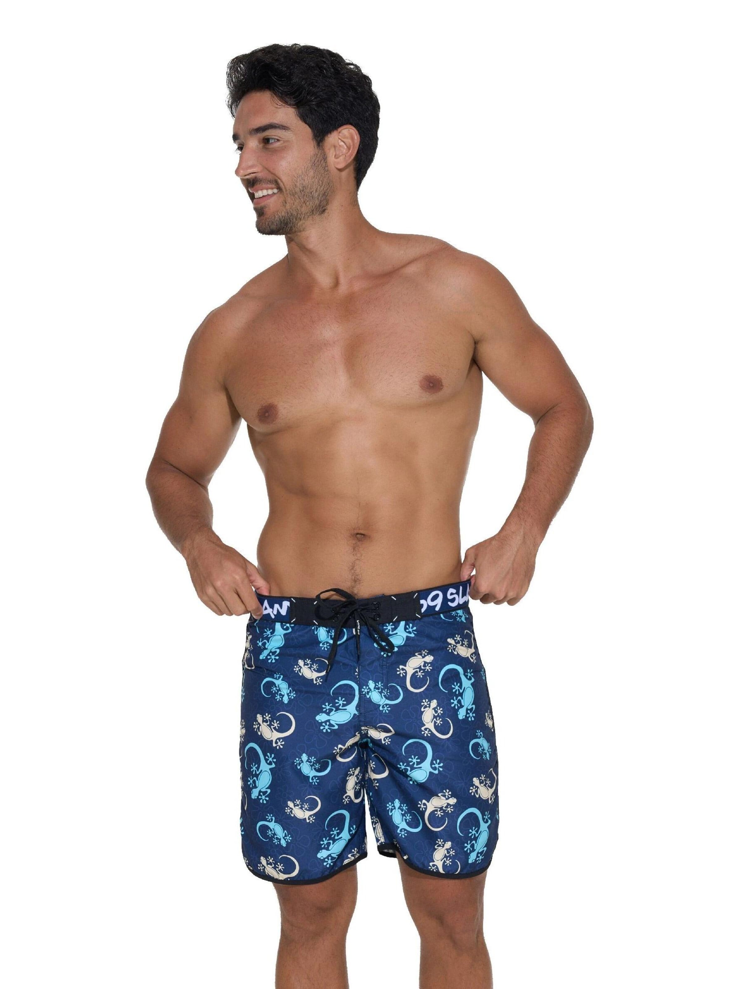 69Slam - Bermudas en azul: frente