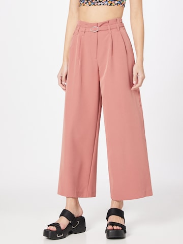ONLY Wide leg Pleat-front trousers 'PAYTON-MAIA' in Pink: front