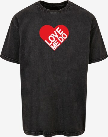 Merchcode Shirt 'Beatles - Love Me Do' in Zwart: voorkant