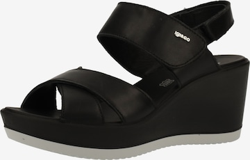 IGI&CO Sandalen met riem in Zwart: voorkant