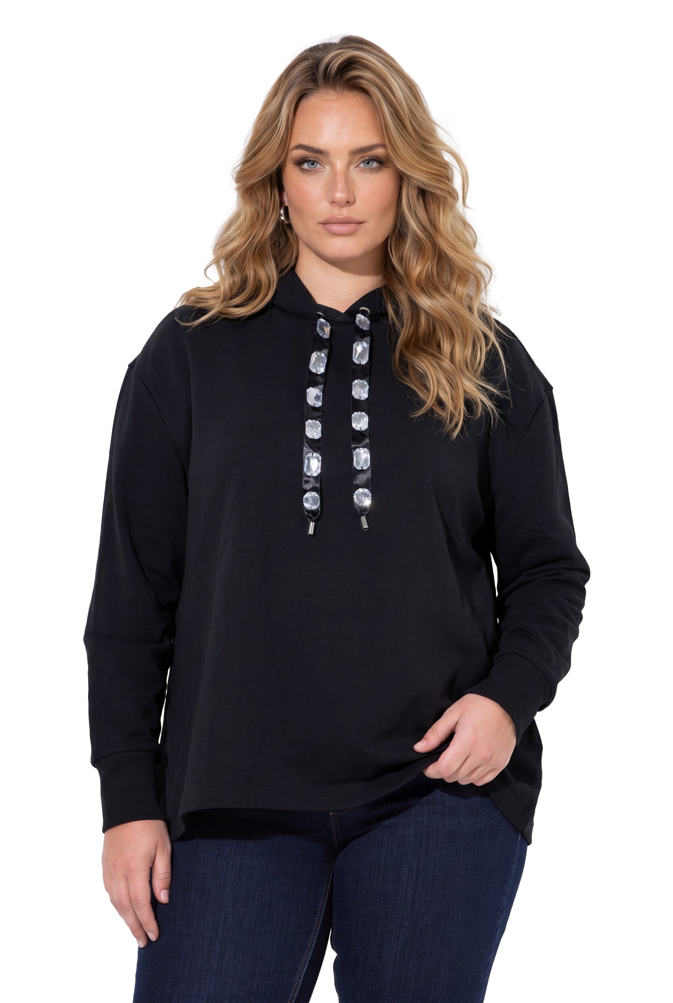 MIAMODA Sweatshirt in Zwart: voorkant