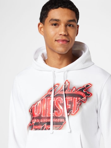 DIESEL Sweatshirt 'GINN' in Wit