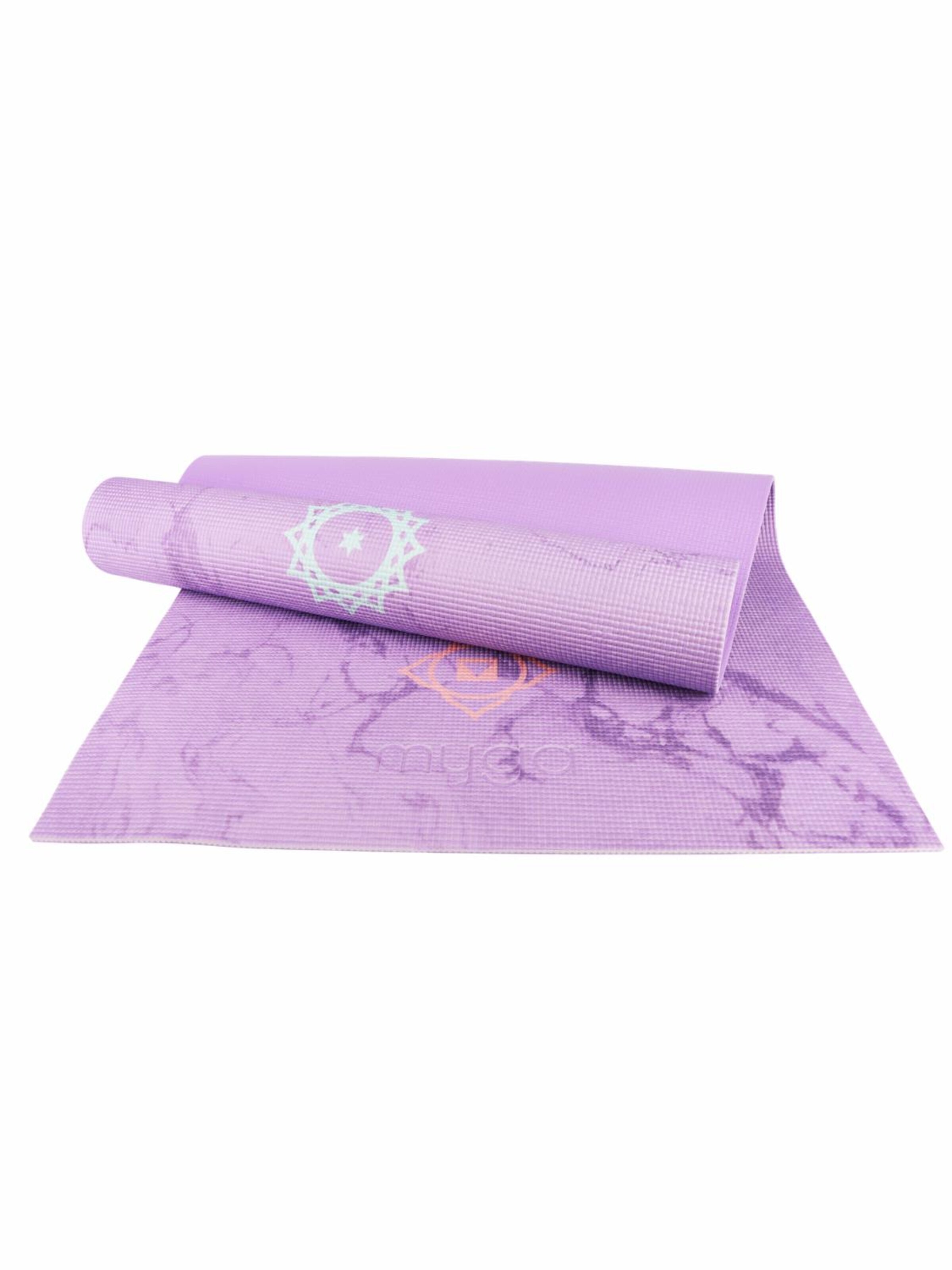 myga Matte 'Yoga-Einsteiger-Set - Chakra Design'‌‌‌‌‌‌‌‌‌‌ in Lila