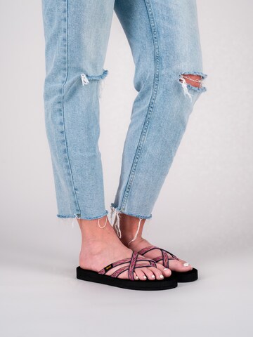 TEVA T-Bar Sandals 'Olowahu' in Blue: front