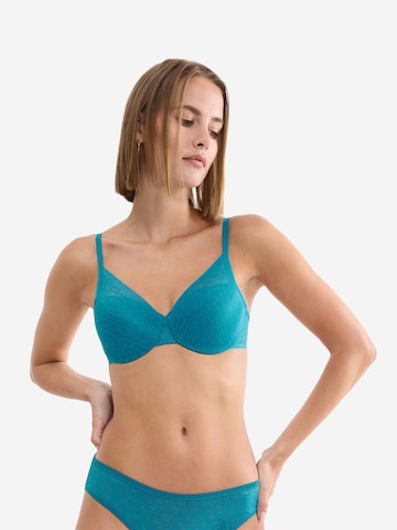 TRIUMPH Push-up Bra ' Red Label Triumph Signature Sheer ' in Blue: front