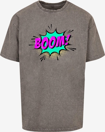 Merchcode T-Shirt  'BOOM Comic' in Grau: predná strana