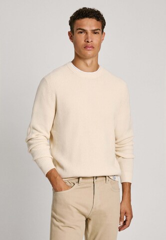 Pull-over 'CADOGAN' Pepe Jeans en beige : devant