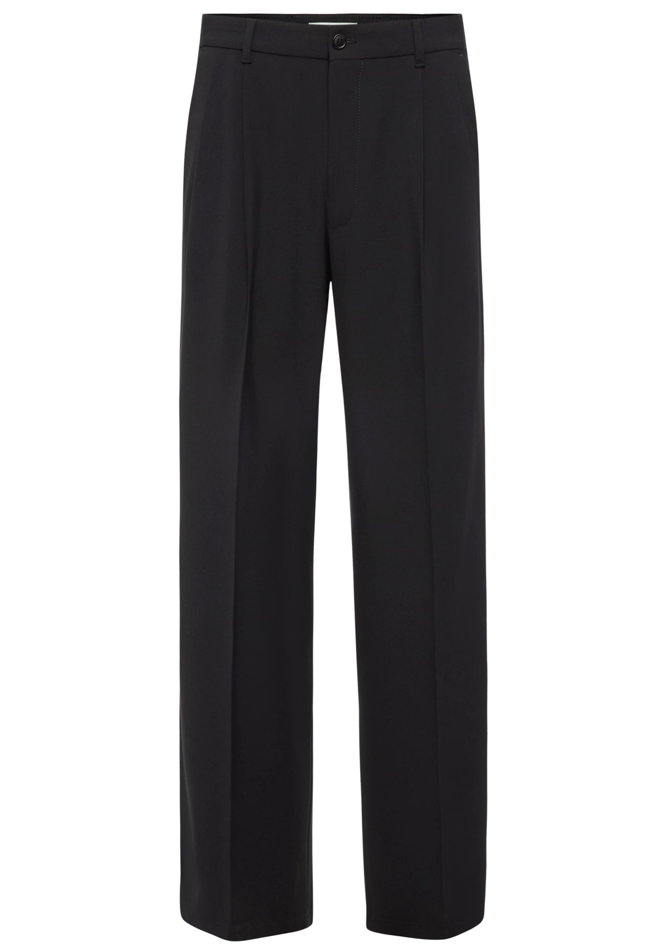 DRYKORN Loose fit Pleat-Front Pants in Black: front