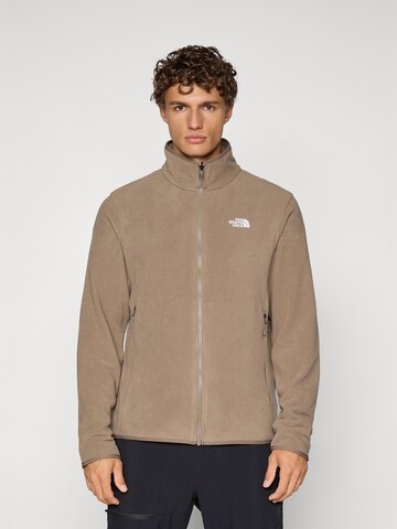 THE NORTH FACE Funktionele fleece-jas 'Glacier' in Bruin: voorkant