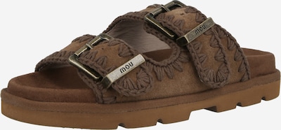 Šlepetės iš MOU, spalva – tamsiai ruda, Prekių apžvalga