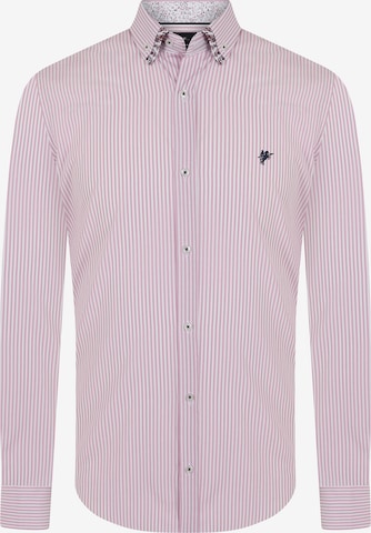 DENIM CULTURE Regular fit Button Up Shirt 'Trevor' in Pink: front