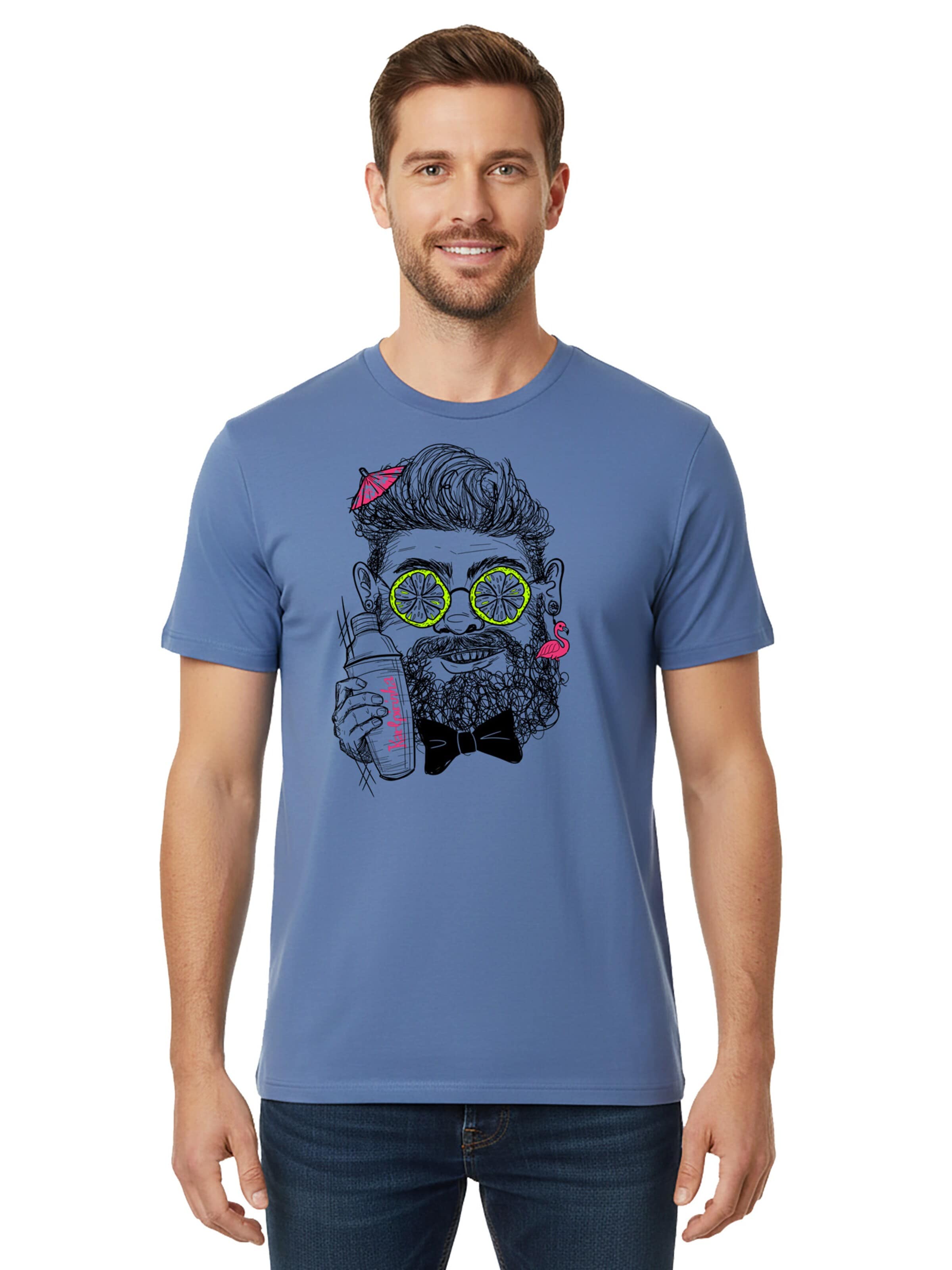 karlskopf Shirt 'BARKEEPER' in Blue