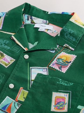 Next Regular fit Button Up Shirt in Green