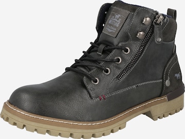 MUSTANG Lace-Up Boots in Grey: front