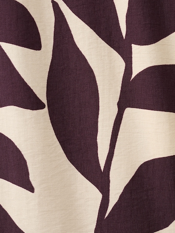 MANGO Wide leg Trousers 'PLUMAS' in Beige