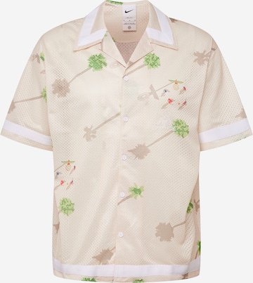 NIKE - Ajuste regular Camisa funcional en beige: frente