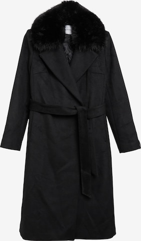 COMMA Between-Seasons Coat in Black: front