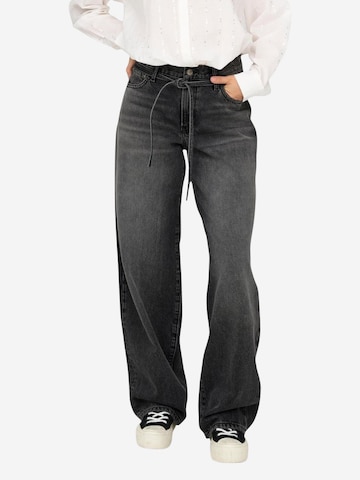 regular Jeans 'ONLGIANNA MW STRAIGHT DNM DOT980 NOOS 15347094' di ONLY in nero: frontale