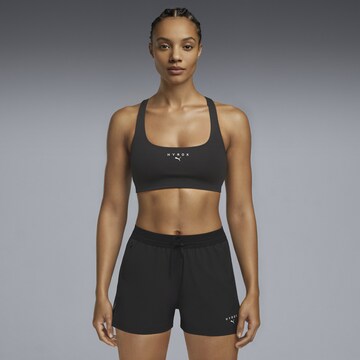 PUMA Bustier Sport bh in Zwart: voorkant