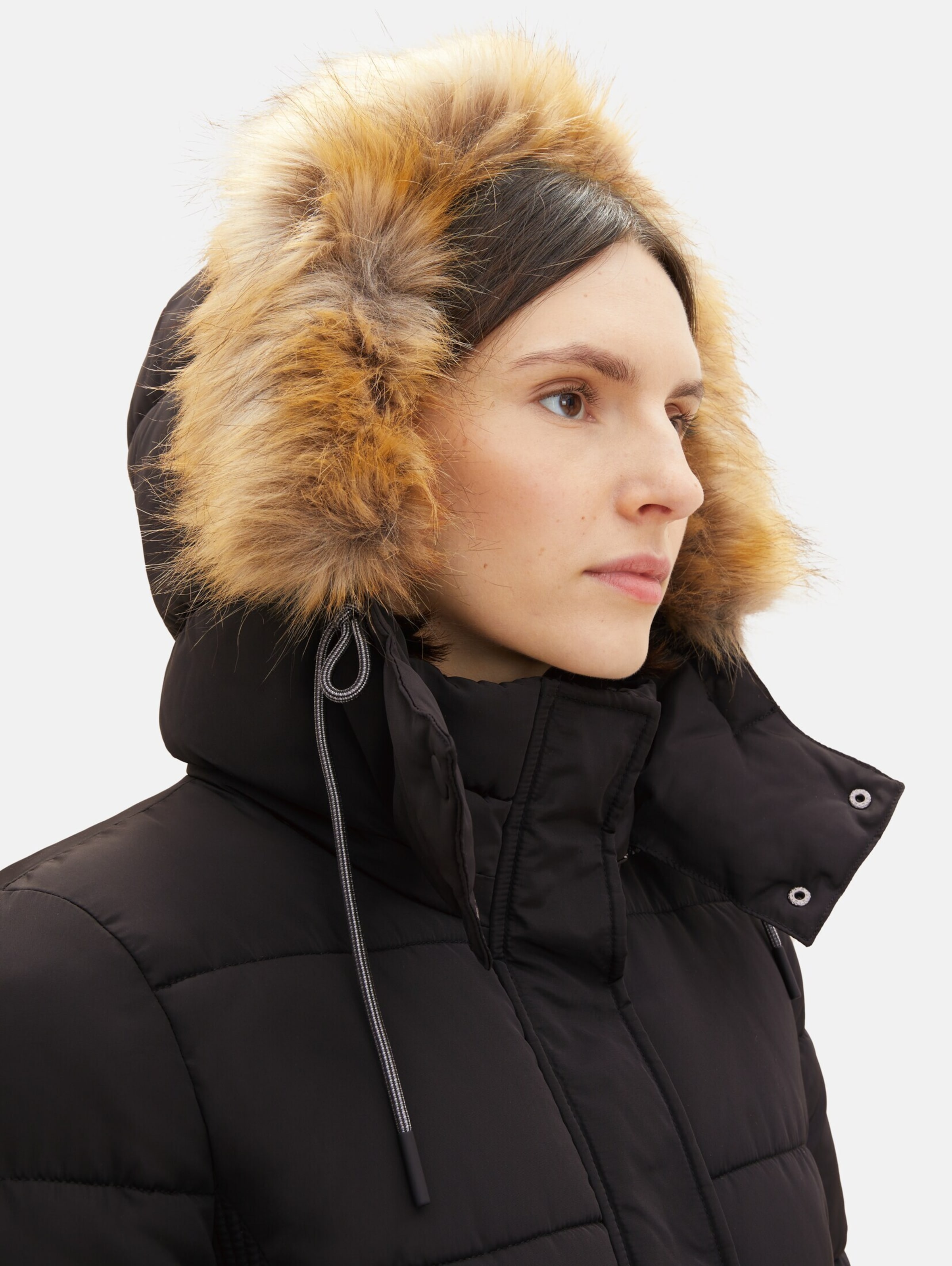 TOM TAILOR Winter Coat in Black ABOUT YOU