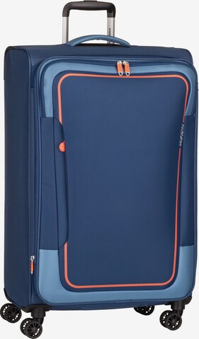 American Tourister Cart ' Pulsonic Spinner 80 EXP ' in Blue: front