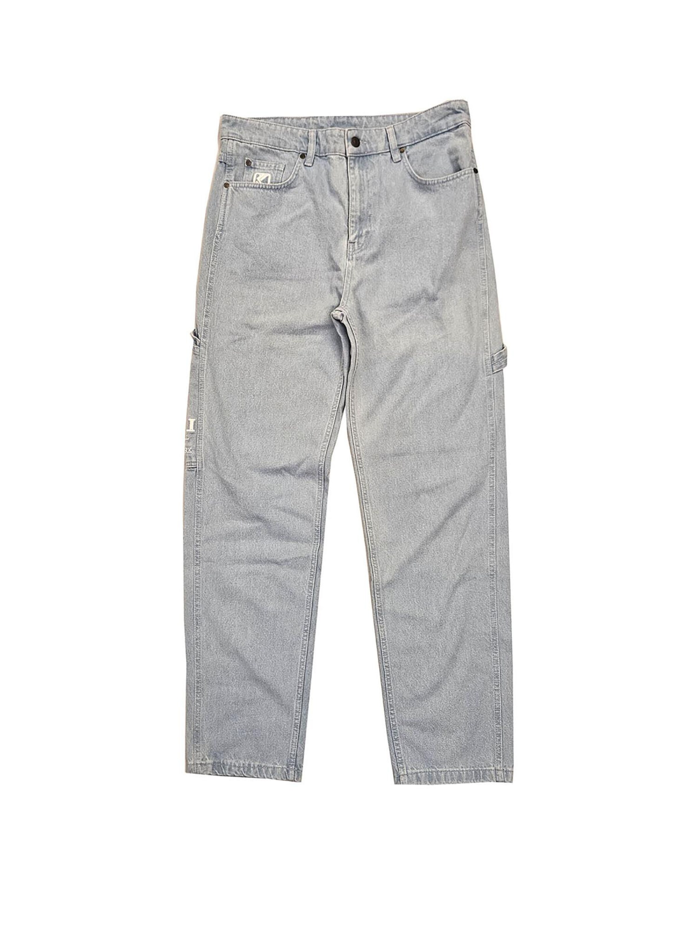 Karl Kani Baggy Jeans 'Small Signature' in Blue: front