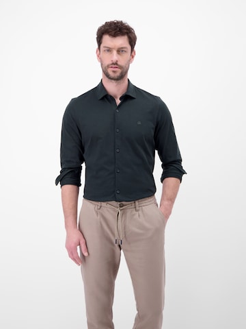 LERROS Regular Fit Langarmhemd in Jerseyqualität in Blau