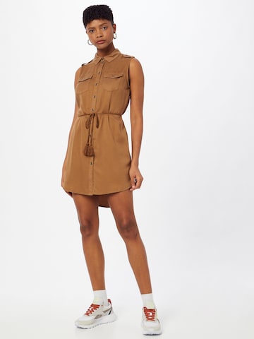 ONLY Shirt Dress 'Arizona' in Brown